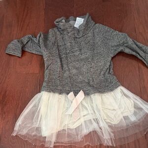 Crewcuts Gray and Cream Kids Dress